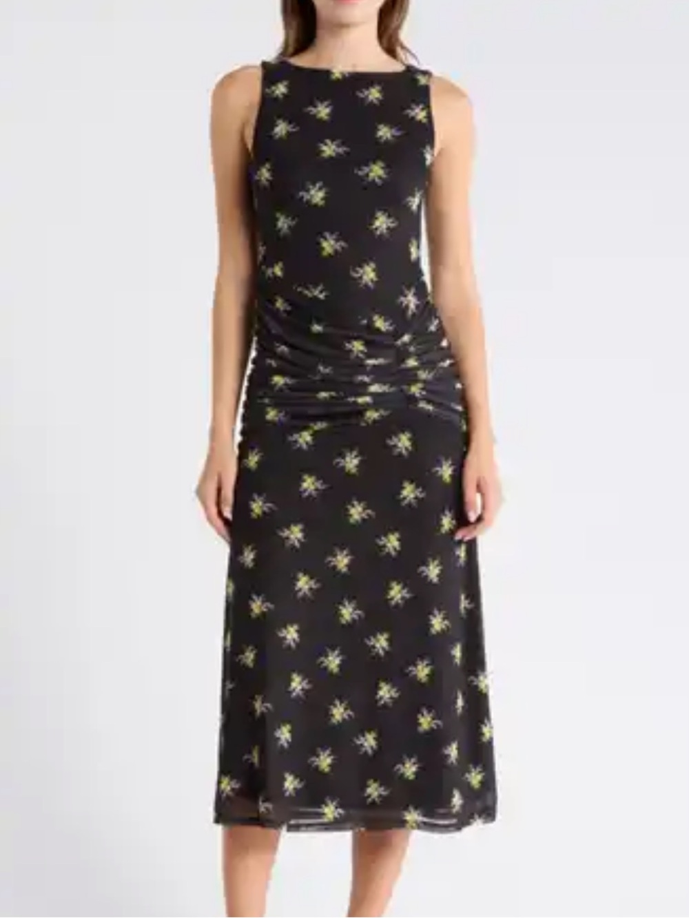 NWT AFRM LOREN FLORAL SLEEVELESS MIDI DRESS